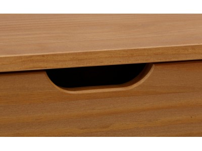 comoda de madeira com 3 gavetas em cera cor marrom yucatan | Coleção Docstock